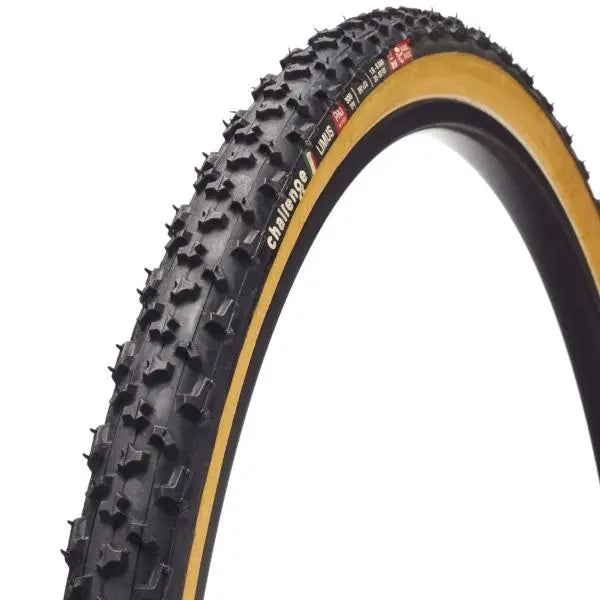 Challenge Limus Pro clincher tire 700x33 handmade cyclocross tire with deep tread for superior mud traction and cornering control