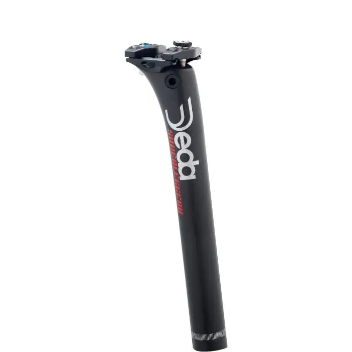 Deda Elementi Superleggero RS 31.6mm carbon seatpost with 12mm setback for road bikes.