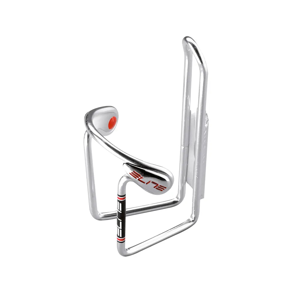 Elite Ciussi Gel aluminum water bottle cage with gel inserts for secure grip
