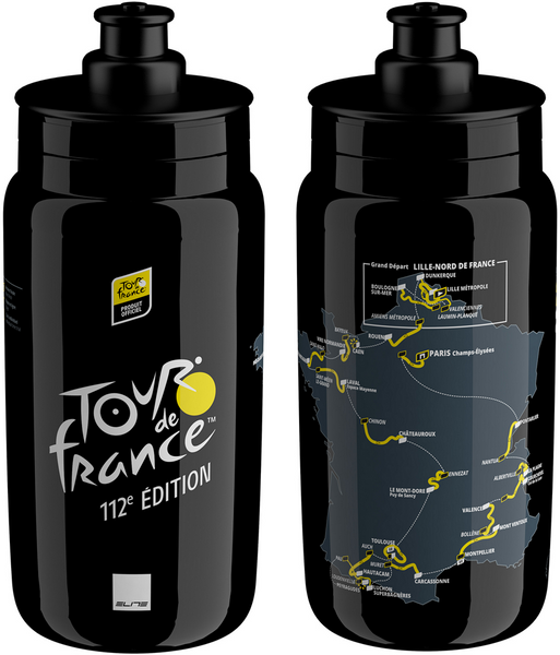 Gourde Elite Fly Tour de France, carte noire - 550 ml 