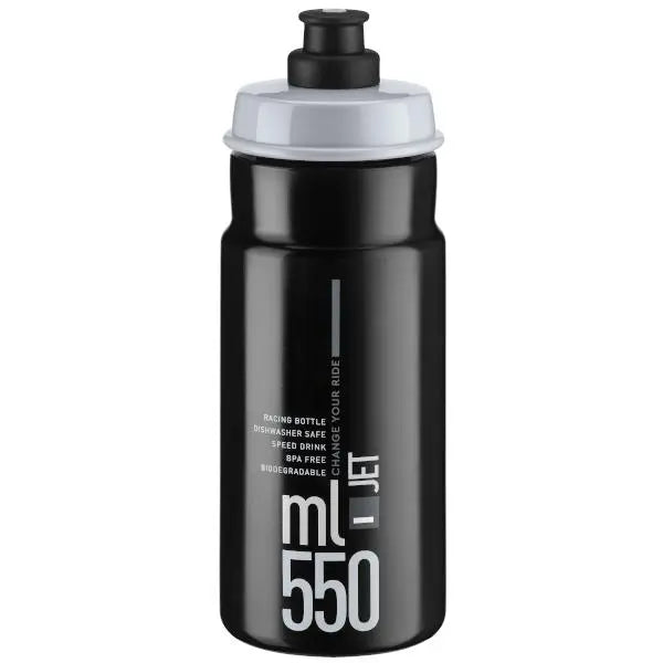 Elite Jet lightweight BPA-free cycling water bottle available in multiple colors for road and mountain bikes