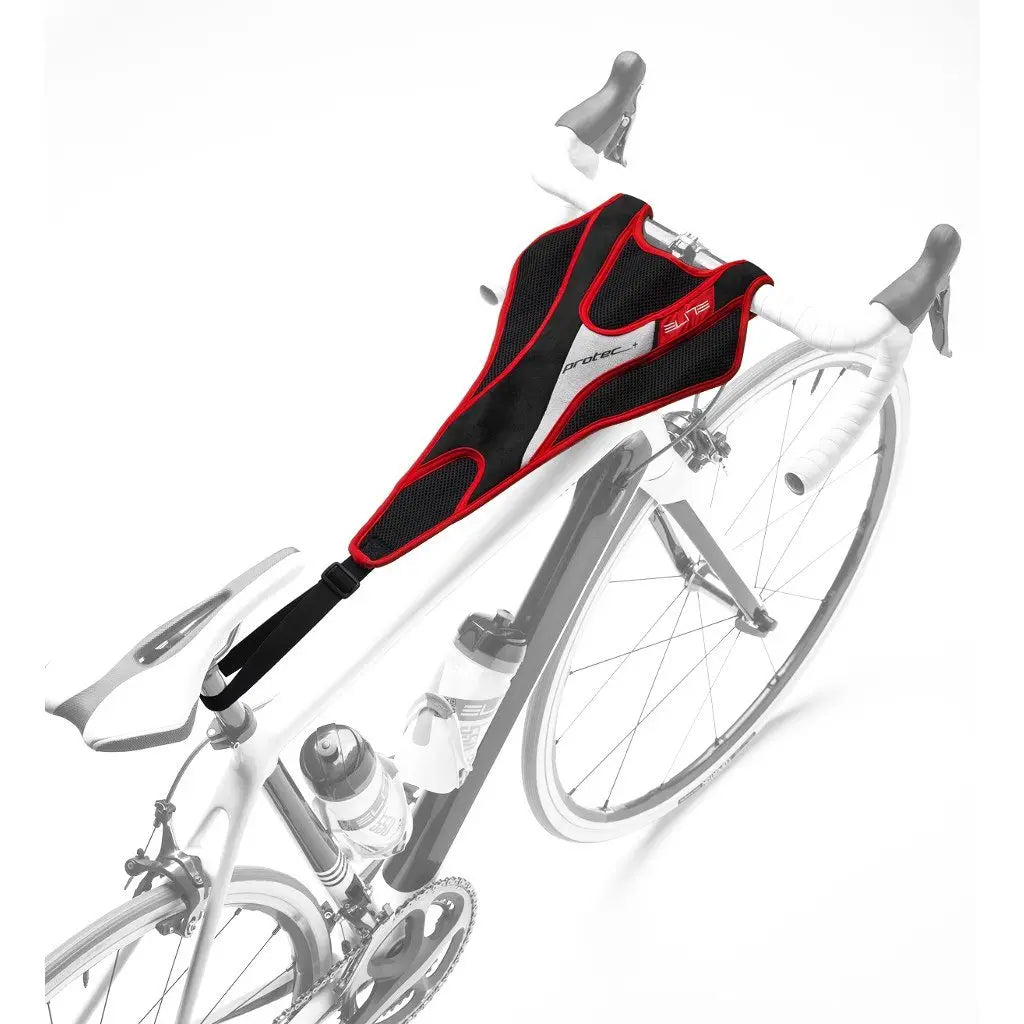 Elite Protec Plus cycling sweat net protecting bike frame during indoor training