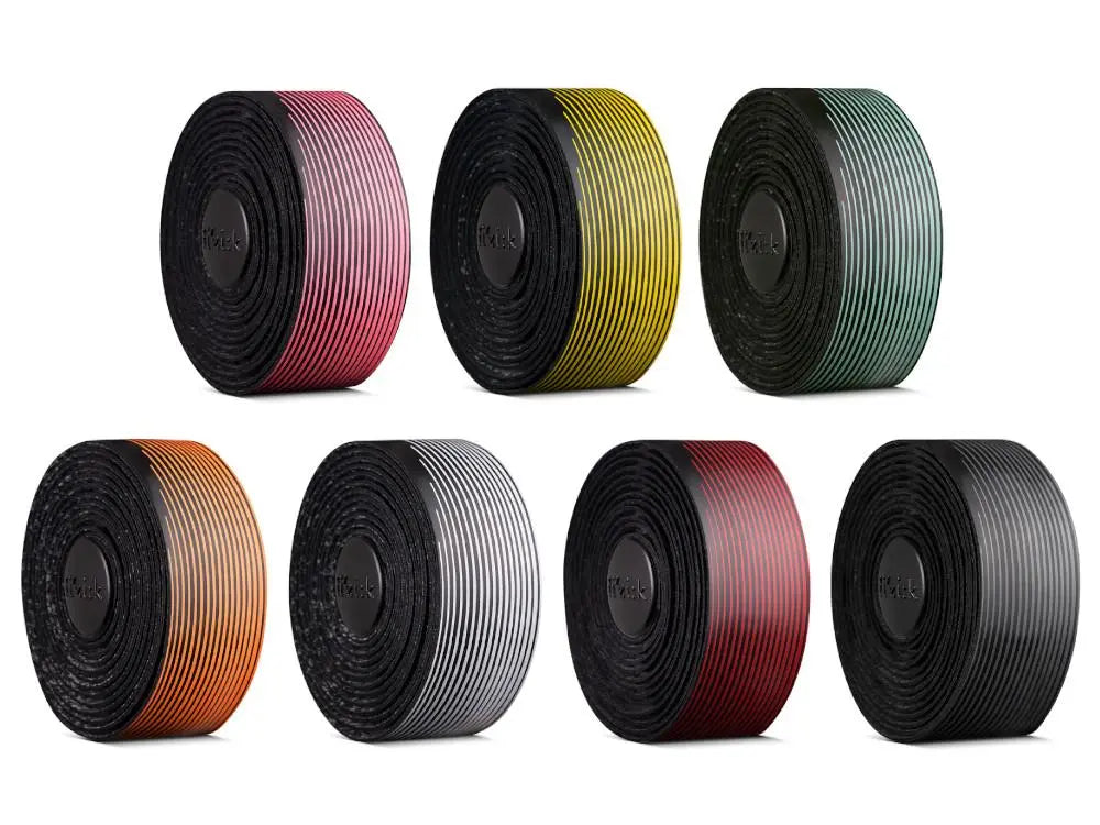 Fizik Vento 2mm Dual Color Microtex Tacky handlebar tape with pro grip