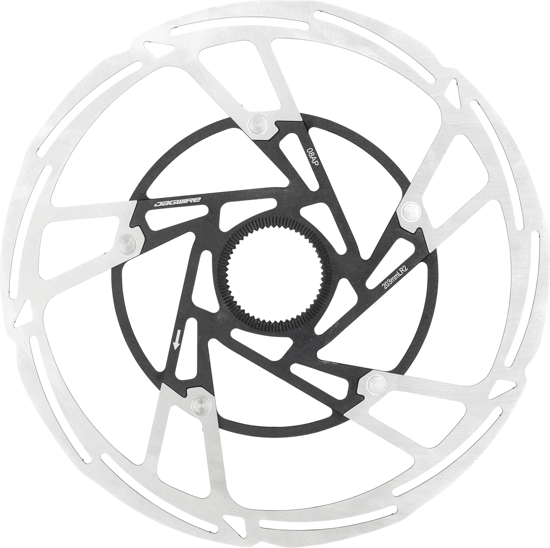 Jagwire Pro LR2 disc brake rotor lightweight stainless steel with aluminum carrier for quiet braking