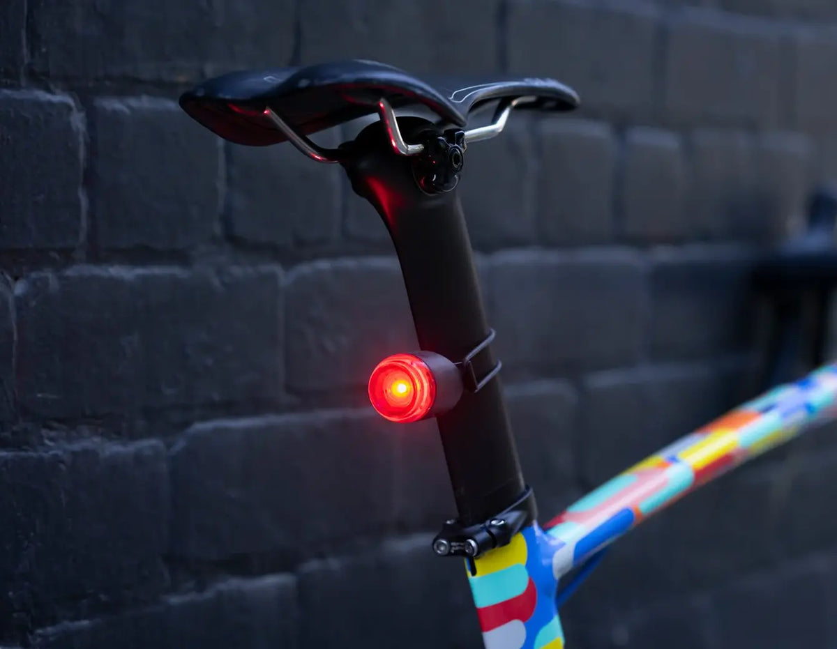 Knog Plug LED rear bicycle light USB rechargeable 100 lumens waterproof cycling tail light for road and city bikes