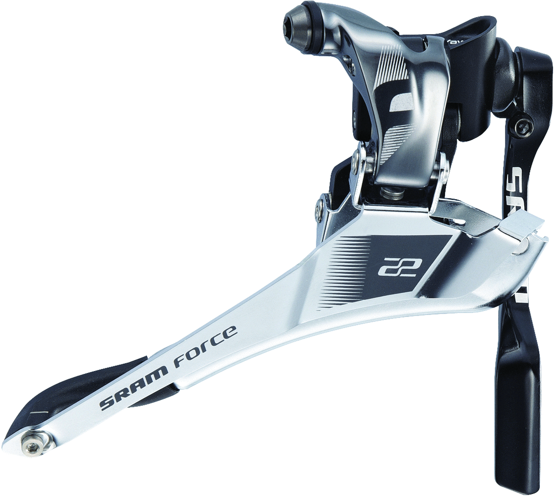 SRAM Force 22 front derailleur braze-on 11 speed Yaw technology precise road bike drivetrain component