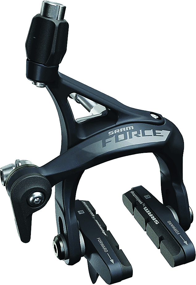 SRAM Force eTap AXS hydraulic disc brake caliper powerful and lightweight road and gravel bike braking system