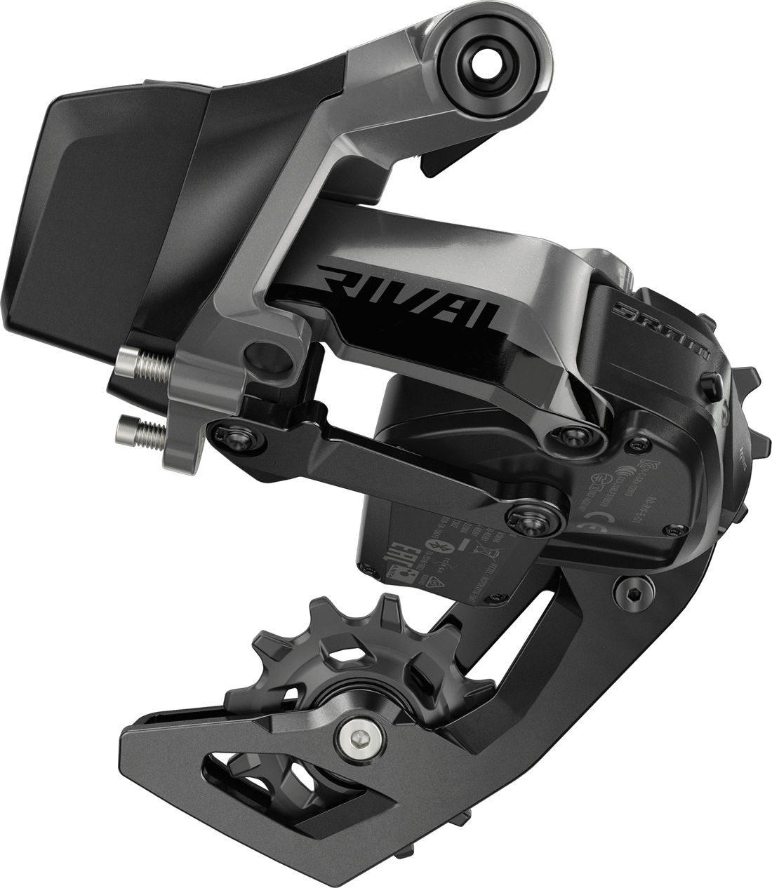 SRAM Rival eTap AXS rear derailleur medium cage 12 speed wireless road and gravel bike drivetrain component