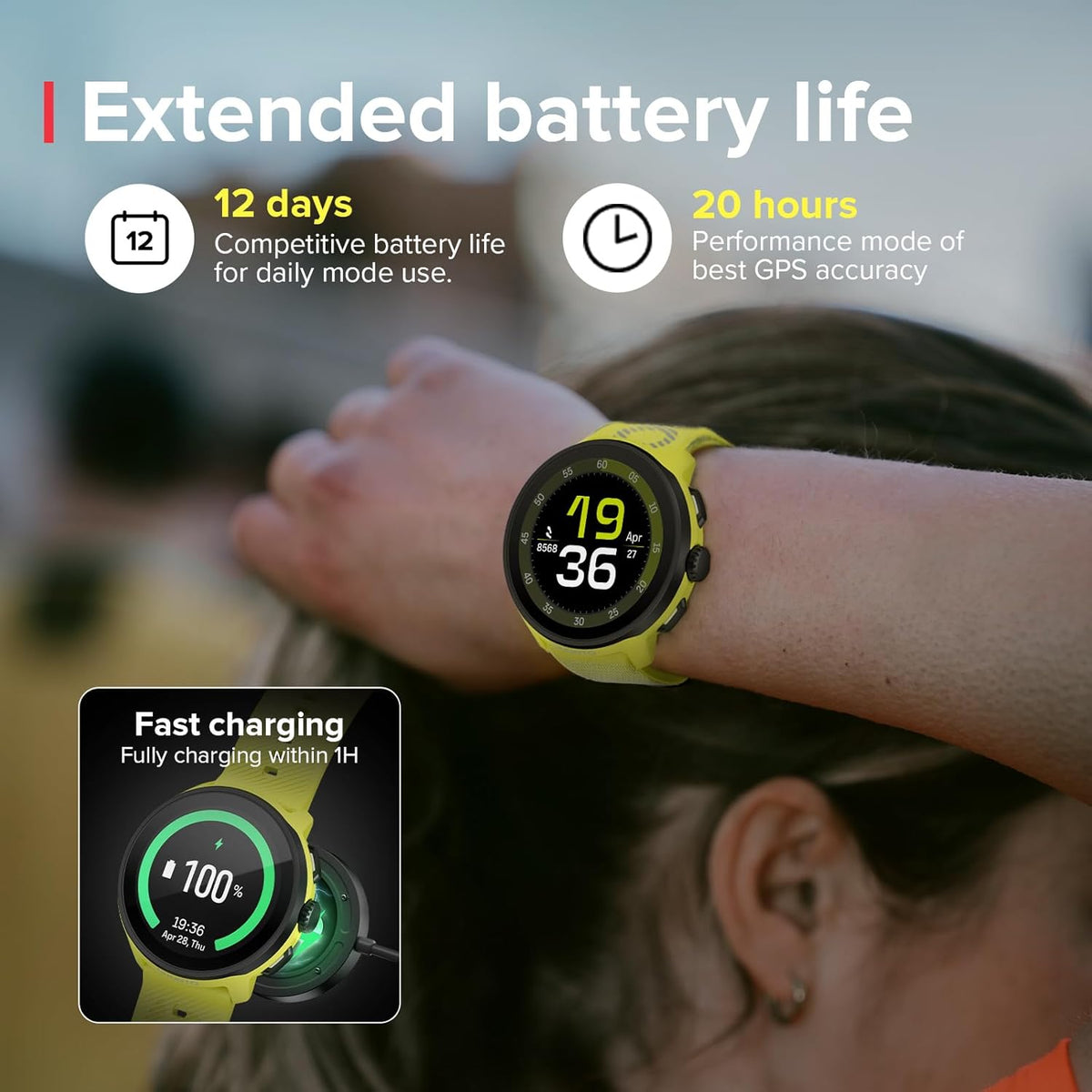 Suunto Run Sports Watch with GPS tracking, heart rate monitor, and performance metrics for cycling, running, and endurance training