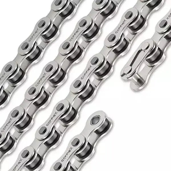 Wippermann Connex 108 nickel single-speed chain for BMX, fixed gear, and track bikes