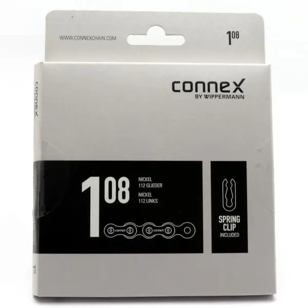 Wippermann Connex 108 nickel single-speed chain for BMX, fixed gear, and track bikes