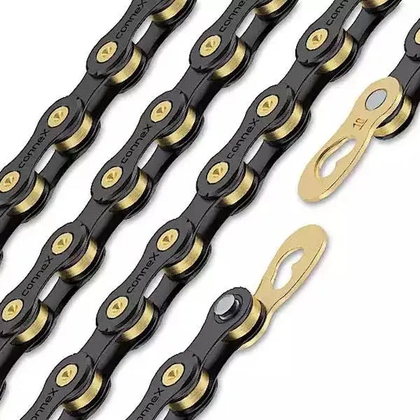 Wippermann Connex 10SB brass and black 10-speed chain for stylish and durable road bike drivetrains