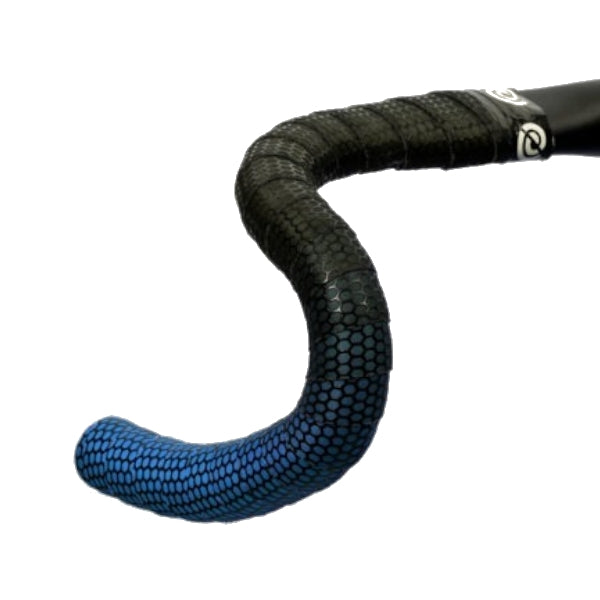 Bike Ribbon Grade Plus Handlebar Tape in black and blue durable shock-absorbing design for comfort and control