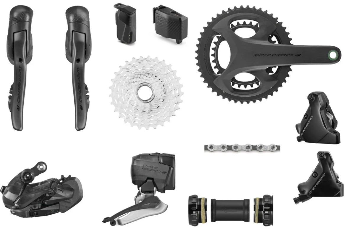 Campagnolo Super Record S wireless 12 speed groupset lightweight carbon electronic drivetrain for road bikes