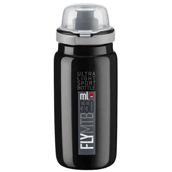 Elite Fly MTB Black Water Bottle lightweight BPA-free durable design for mountain biking hydration