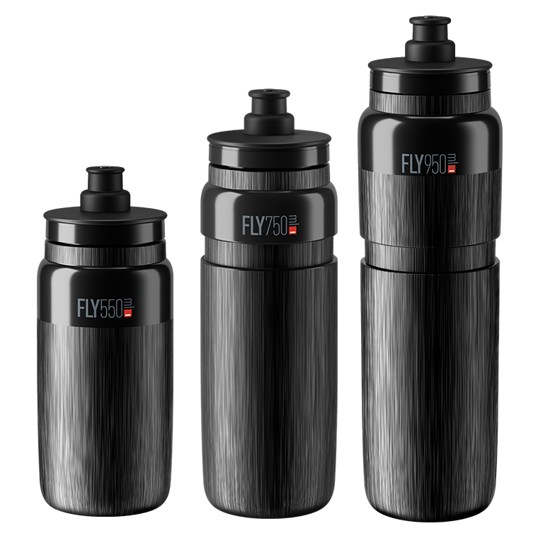 Elite Fly Tex Water Bottles in 550ml, 750ml, and 950ml sizes lightweight BPA-free design available in multiple colors