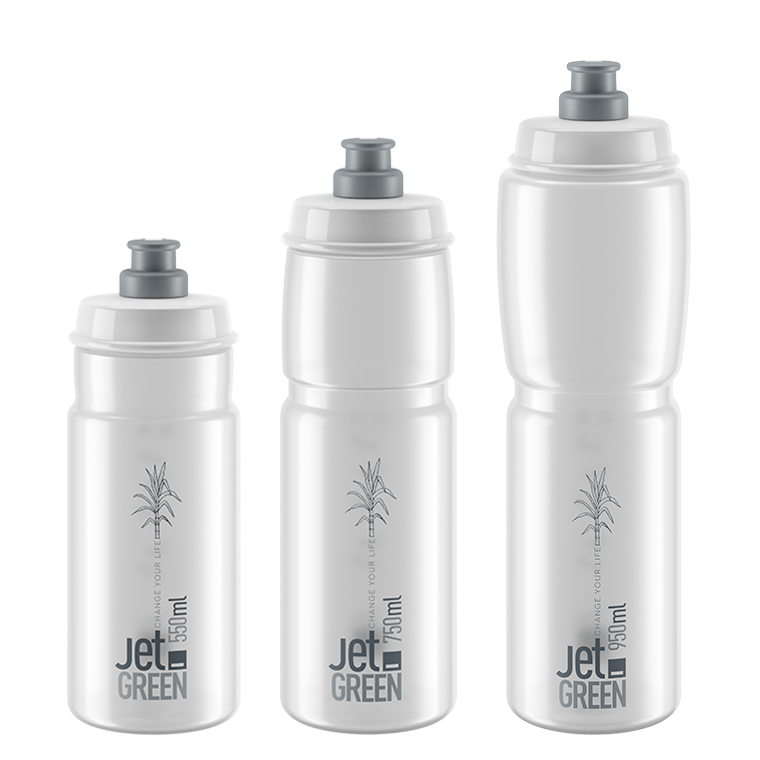 Elite Jet Green water bottle eco-friendly plant-based plastic lightweight cycling bottle