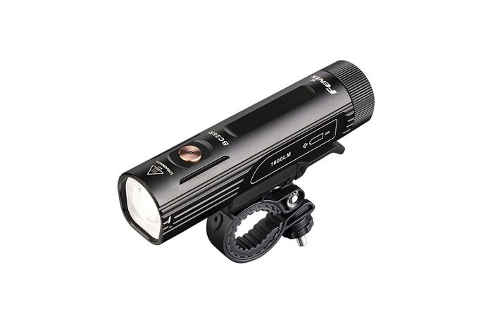 Fenix BC26R 1600 lumens rechargeable bike light with USB-C charging durable design for bright road and trail cycling