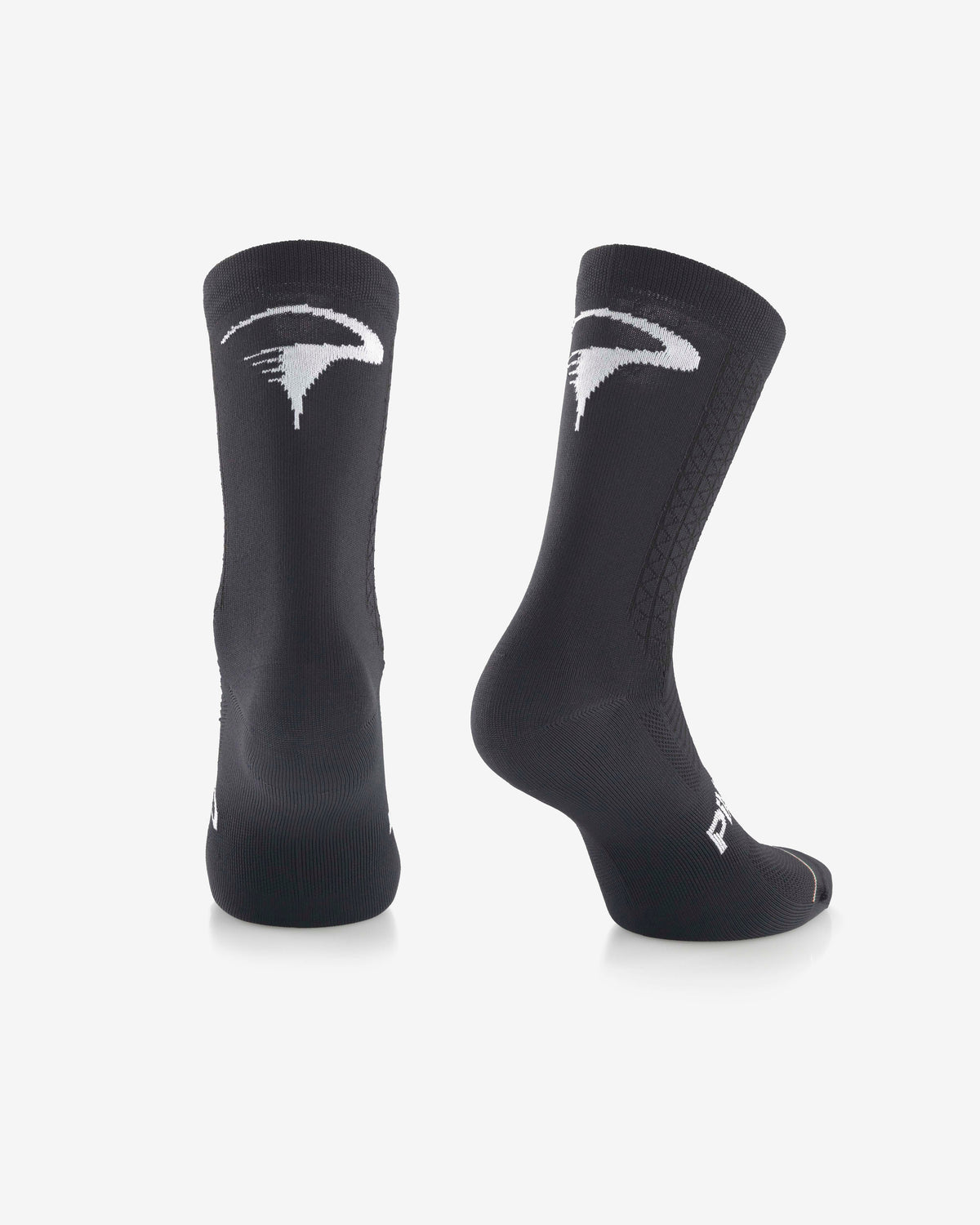Pinarello lightweight black cycling socks with breathable performance fabric