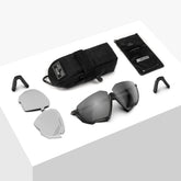 Scicon Aerojet Black cycling sunglasses with Multimirror Silver Lens – UV protective eyewear for cyclists