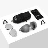 Scicon Aerojet transparent sunglasses with multimirror silver lens for professional cycling performance