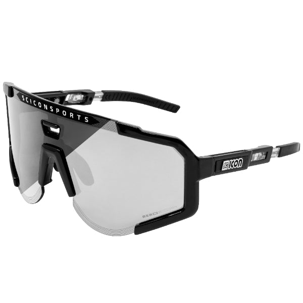 Scicon Aeroscope Black sunglasses with Silver Photochromic lens for cycling