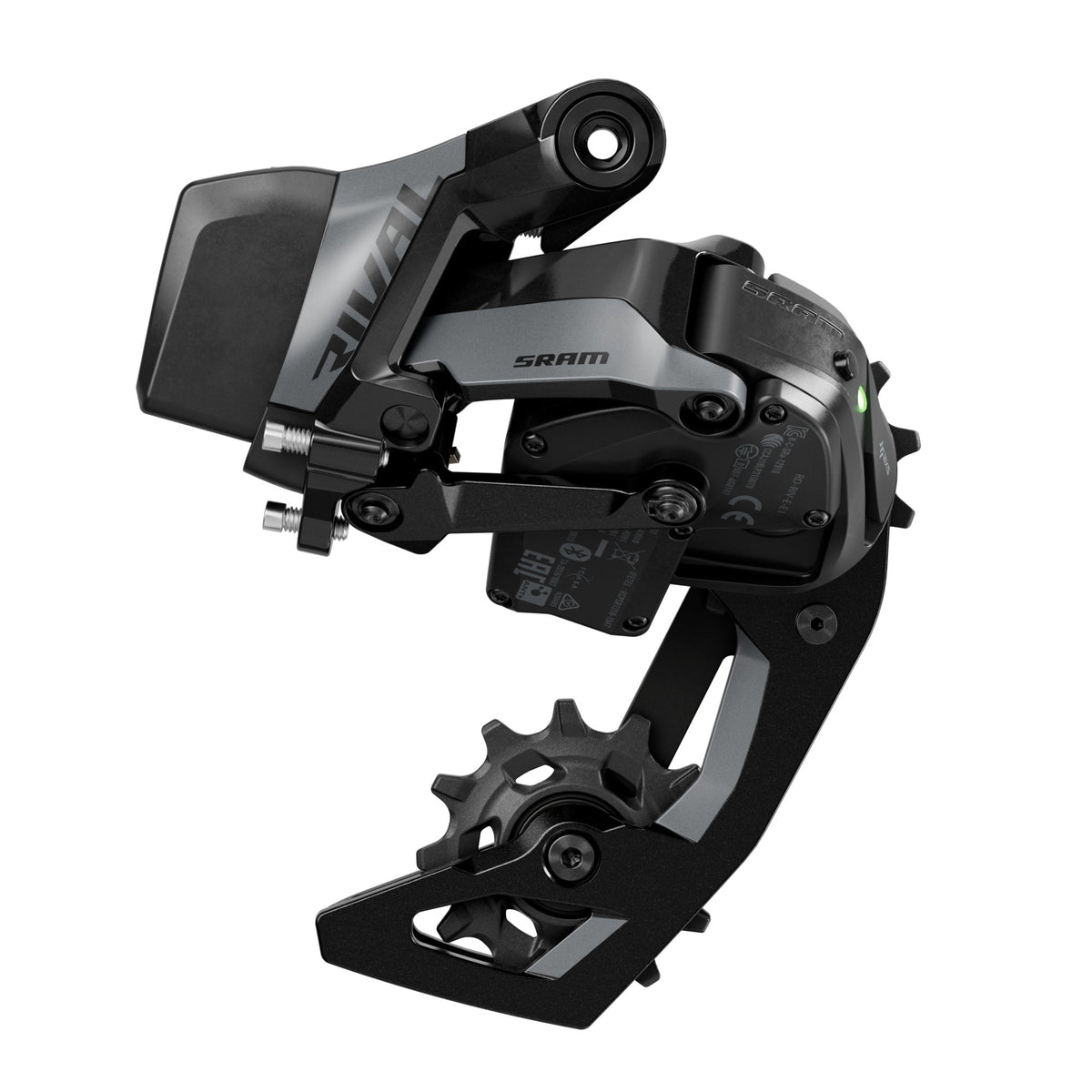 SRAM Rival AXS E1 12-Speed Rear Derailleur Medium Cage – wireless electronic road bike derailleur for smooth shifting performance