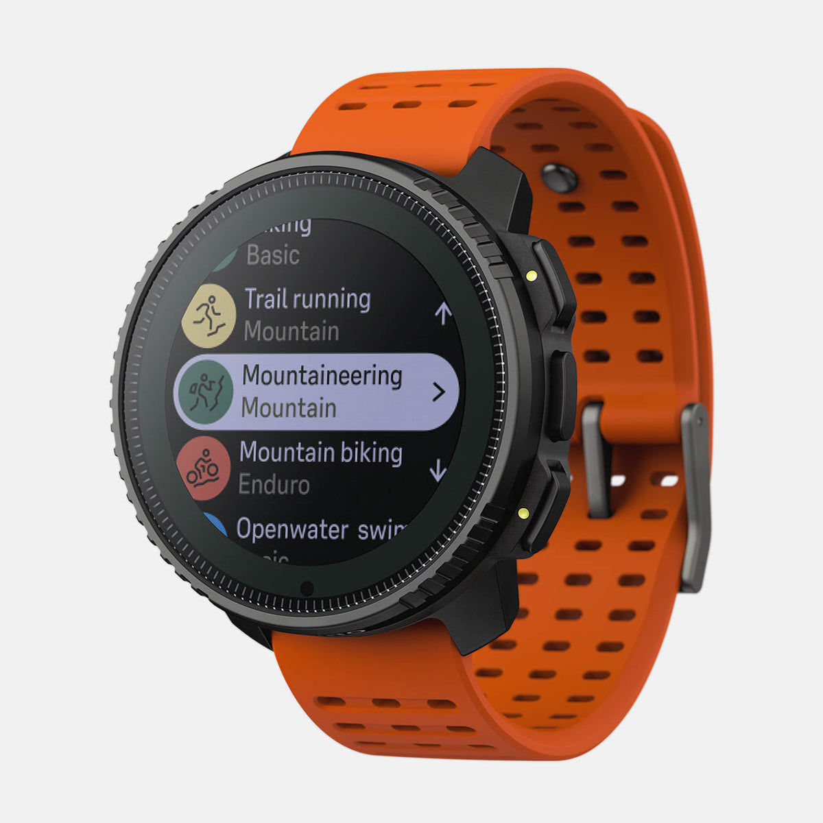 Suunto Vertical Sports Watch with GPS navigation, solar charging, and durable outdoor design for cycling and fitness tracking