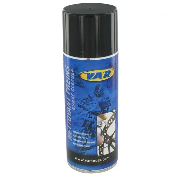 VAR NL-75000 Brake Cleaner 400mL powerful degreasing formula removing oil grease and residue to restore optimal braking performance